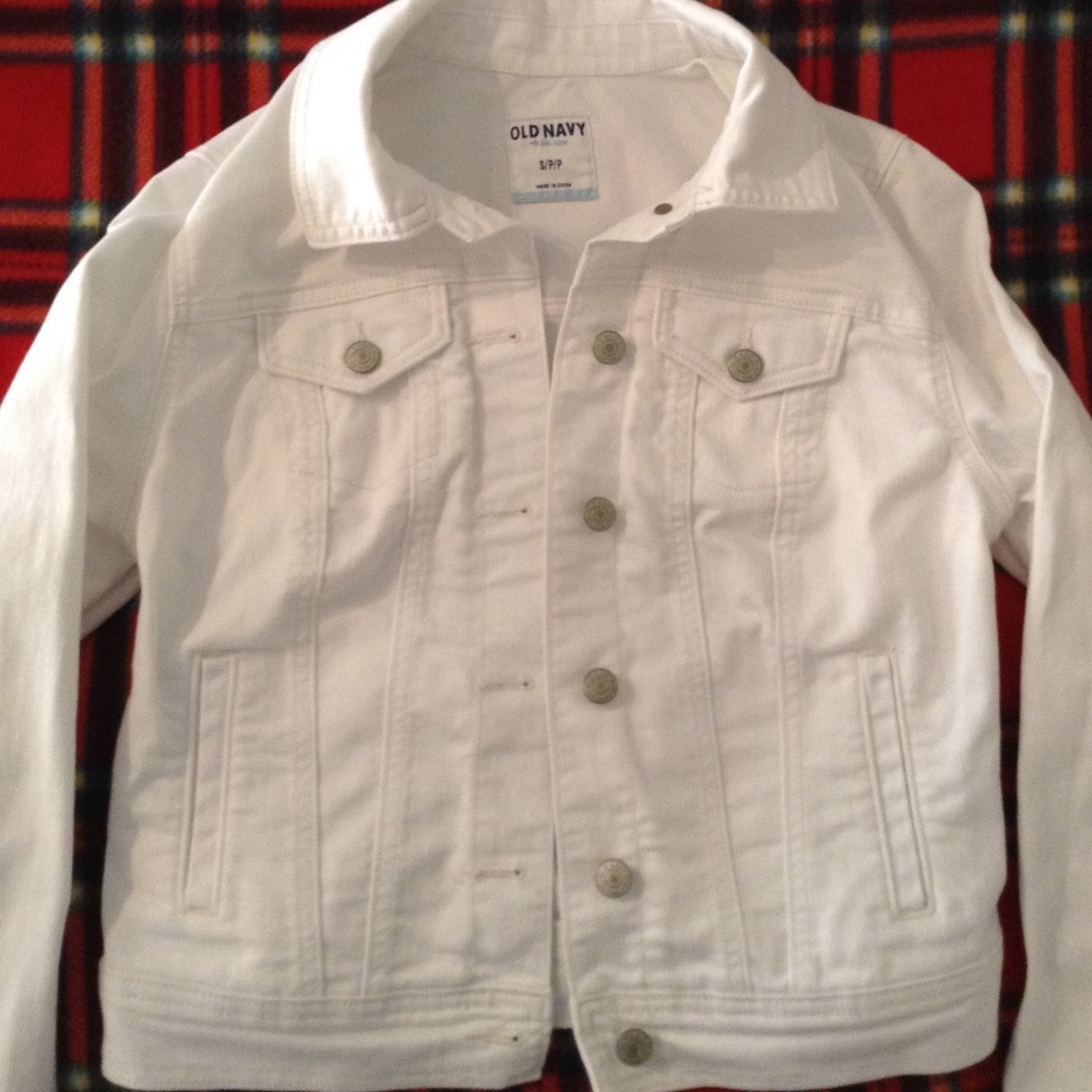 Old Navy white denim jacket